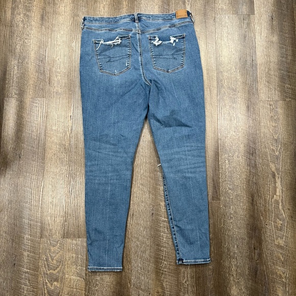 American Eagle plus size jeans tall LONG size 20 Super high rise jegging - Picture 2 of 6